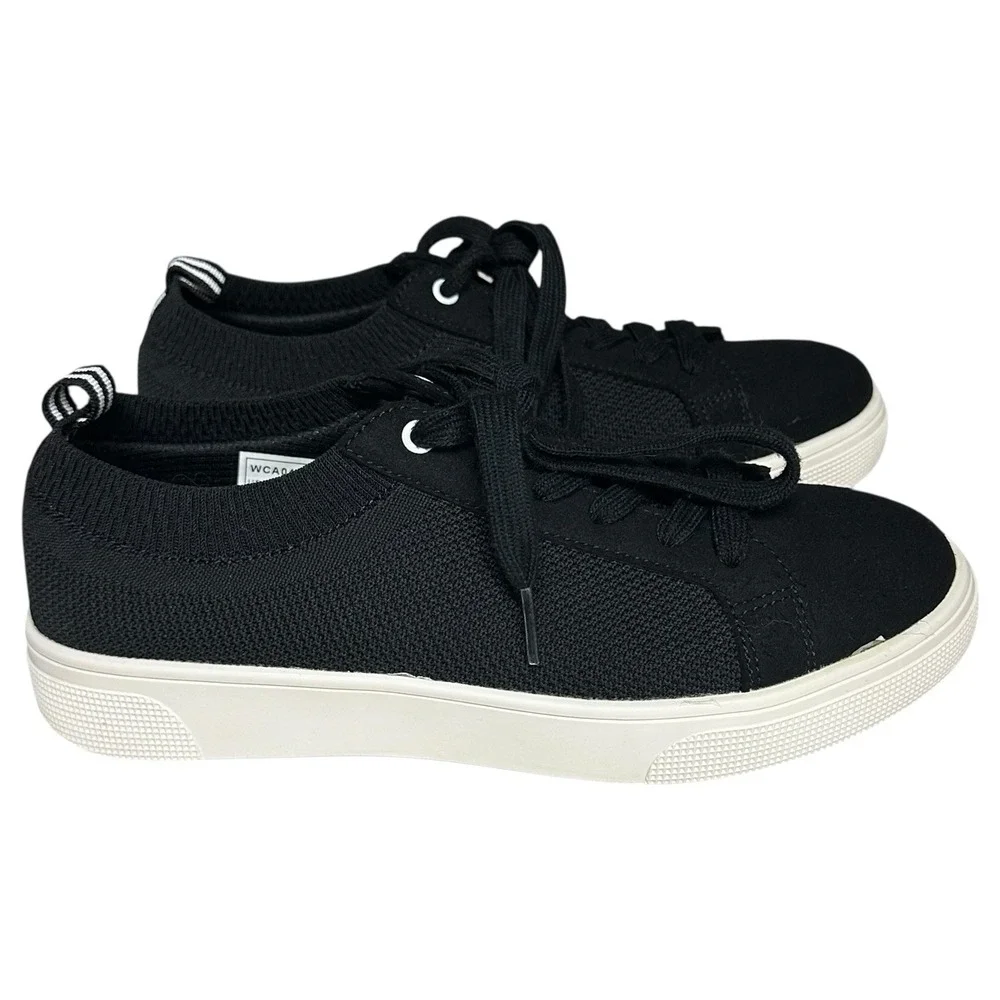 Propet Kenna Sneakers Durocloud Shoes Black Knit Suede Womans‎ 8.5 NWOB WCA042M
